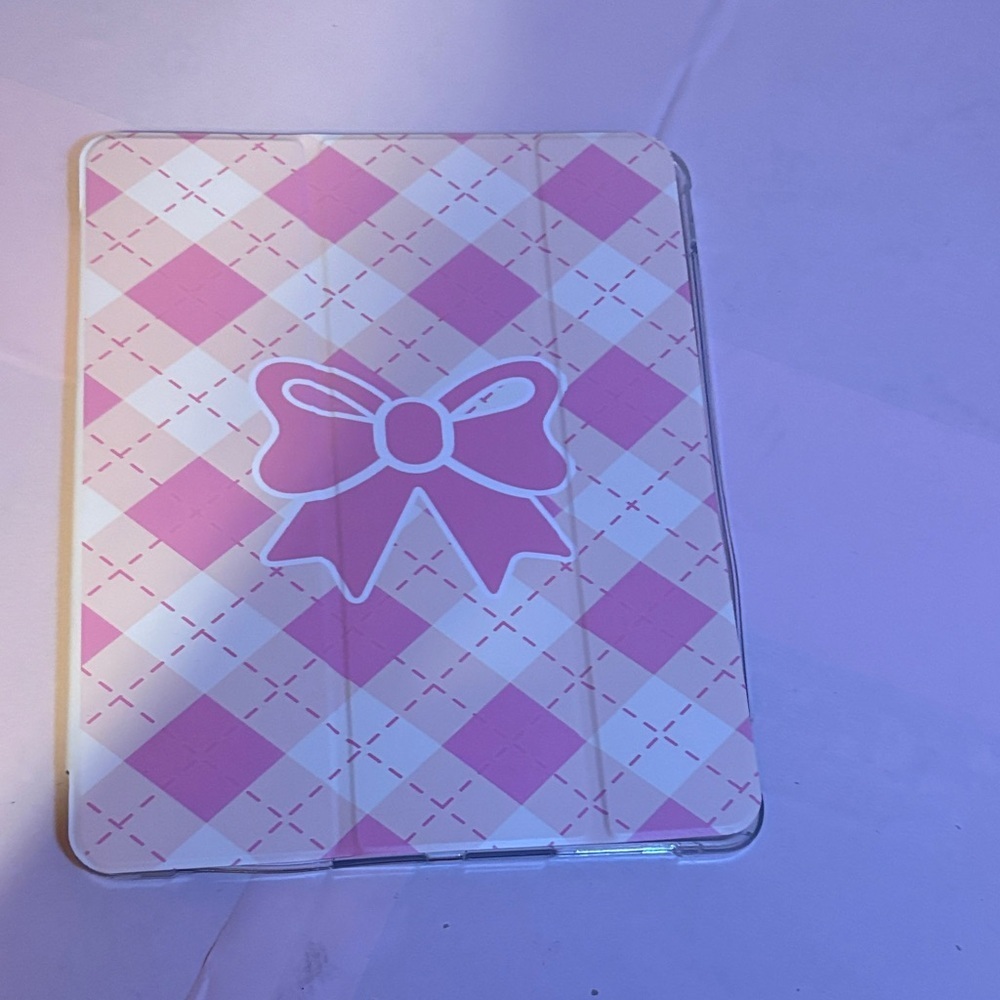 New Era Pink and Cream Tablet Cover with Bow